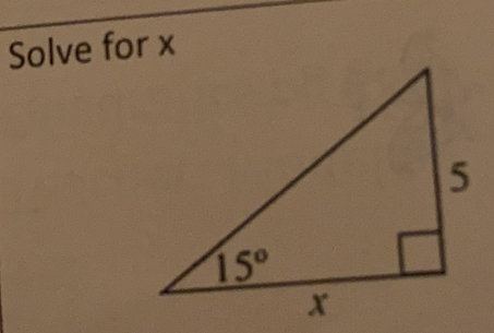 Solve for x