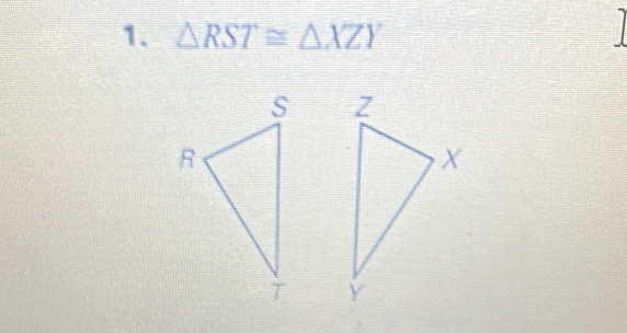 △ RST≌ △ XZY