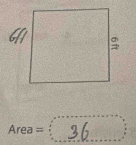 Area= 36