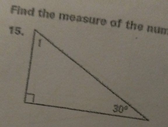 Find the measure of the num