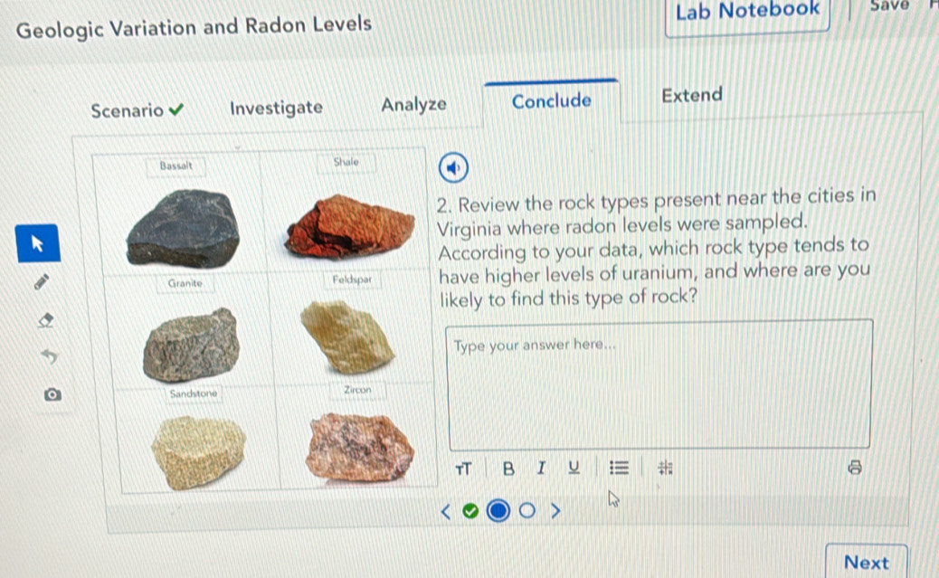 Solved: Geologic Variation and Radon Levels Lab Notebook Save Scenario ...