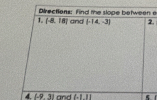 (-9,3) and (-1,1) 5 1