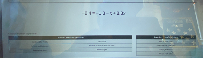 -8.4=-1.3-x+8.8x