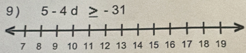 5-4d≥ -31