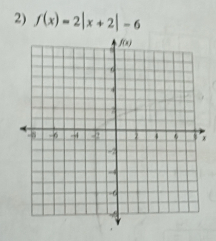 f(x)=2|x+2|-6