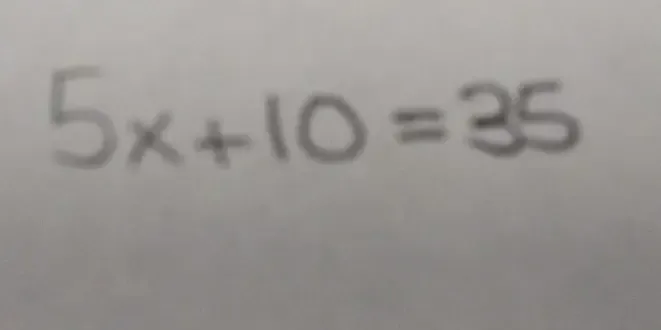 Solved: 5x+10=35 [Others]