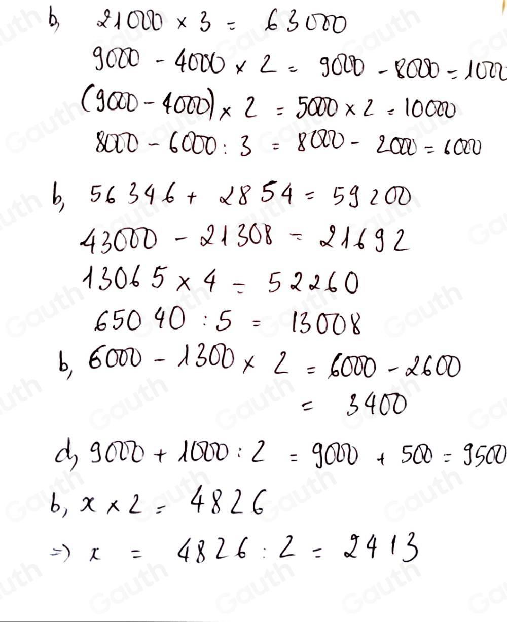 Solved: b00 4000 b) 21000* 3 9000 4000* 2 (70000 20000) 0000 20000