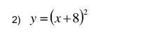 y=(x+8)^2