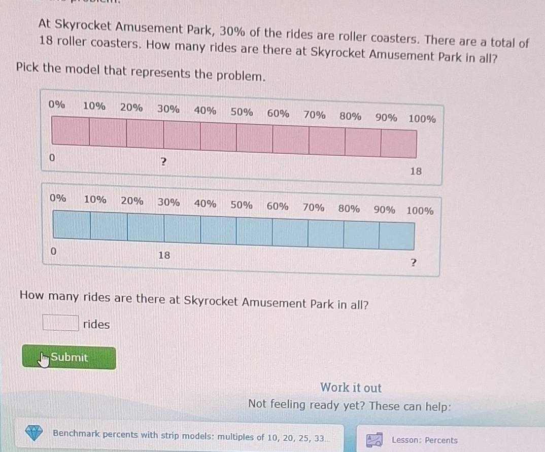 Solved: At Skyrocket Amusement Park, 30% of the rides are roller ...