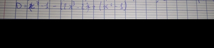 D=x^3-1-(2x^3-2x)+(x^2-1)