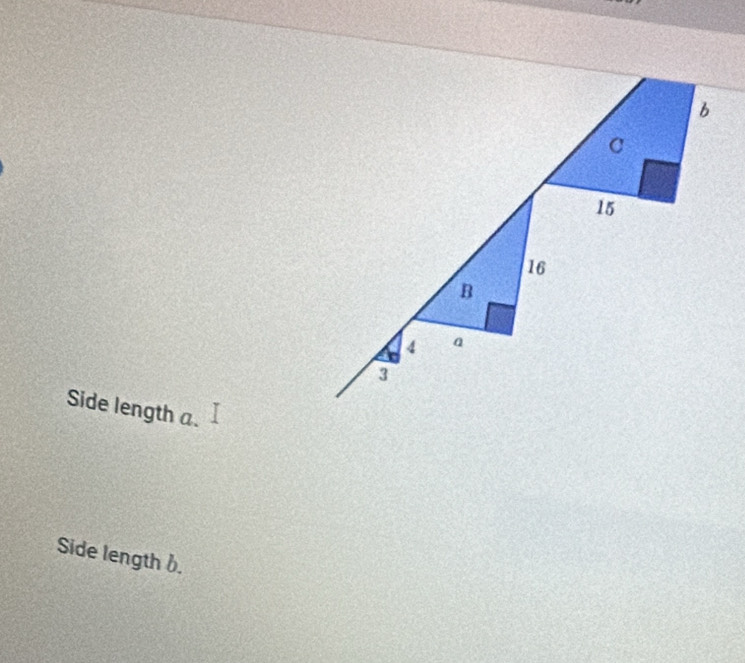 Side length a. 
Side length .