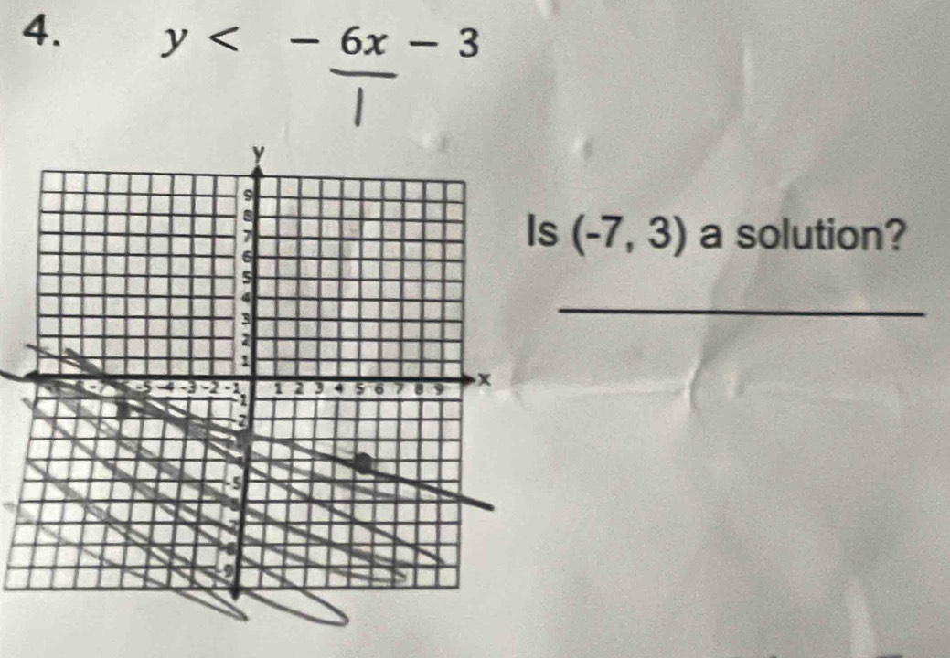 y
s (-7,3) a solution? 
_