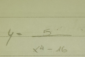 y= 5/x^4-16 