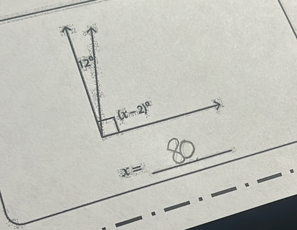 12°
(x-2)^circ 
x=
_