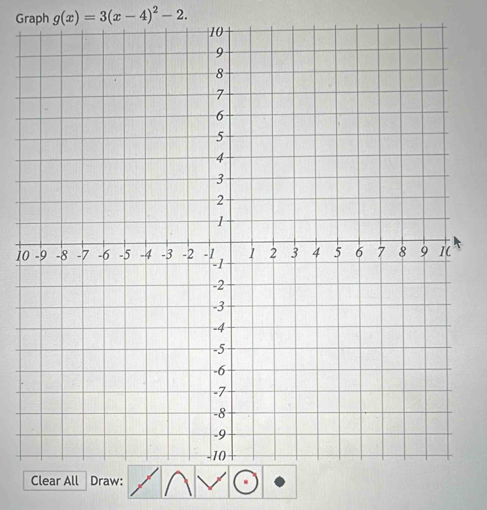 Graph g(x)=3(x-4)^2-2. 
1