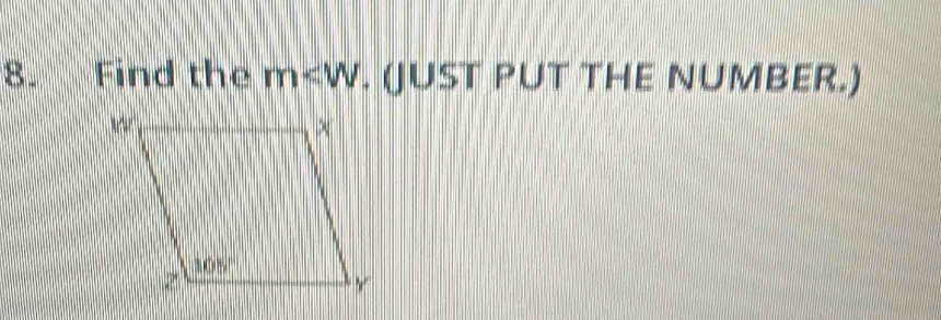 Find the m . (JUST PUT THE NUMBER.)