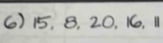 15, B. 20. K6, I1