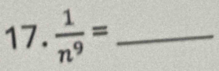  1/n^9 = _