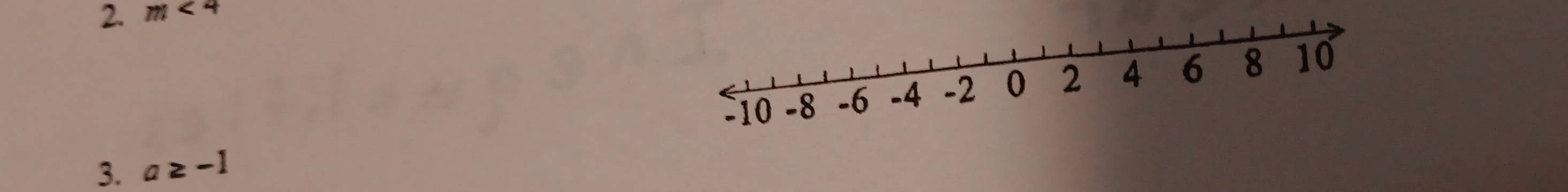 m<4</tex> 
3. a≥ -1