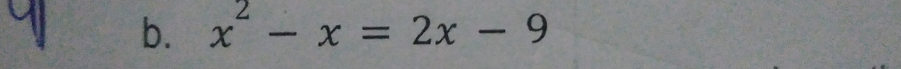 x^2-x=2x-9