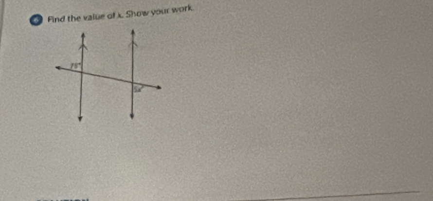 Find the value of k. Show your work