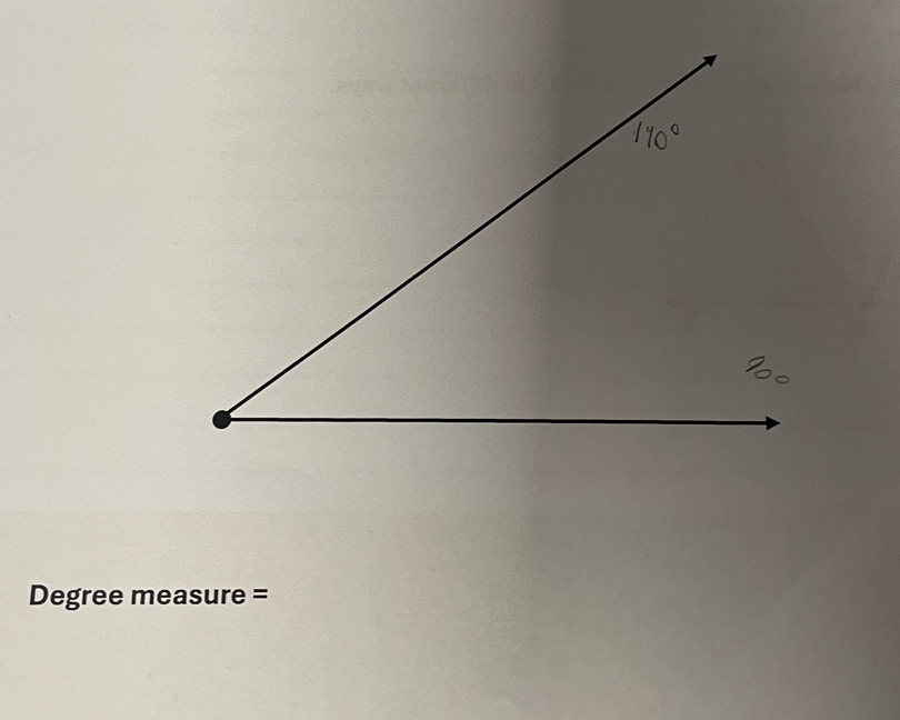 Degree measure =