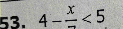 4-frac x<5</tex>