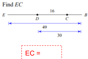 Find EC
E
B
EC=