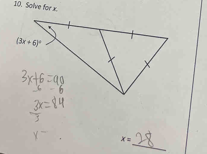 Solve for x.
_
X =