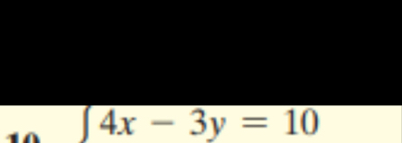 overline ∈t 4x-3y=10