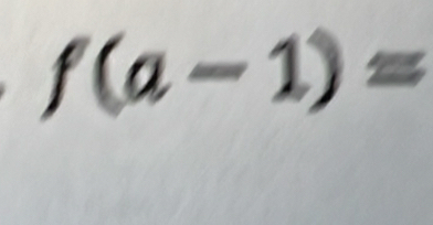 f(a-1)=