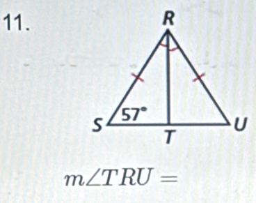 m∠ TRU=