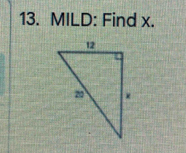 MILD: Find x.