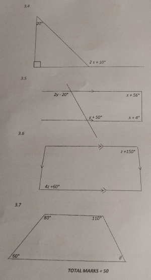 3.4
3.5
3.6
3.7
TOTAL MARKS =50