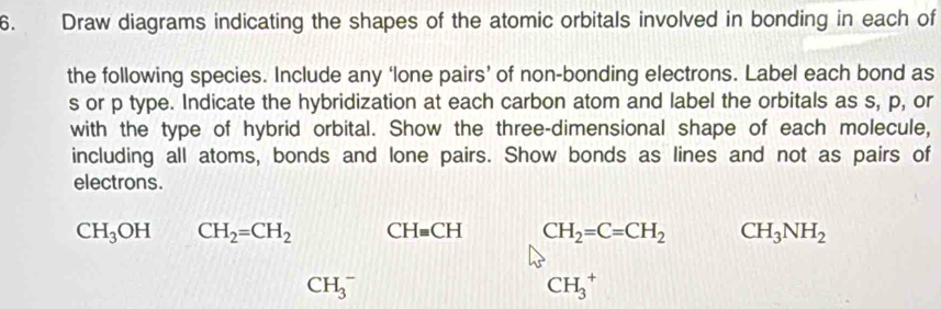 Solved: Draw diagrams indicating the shapes of the atomic orbitals ...