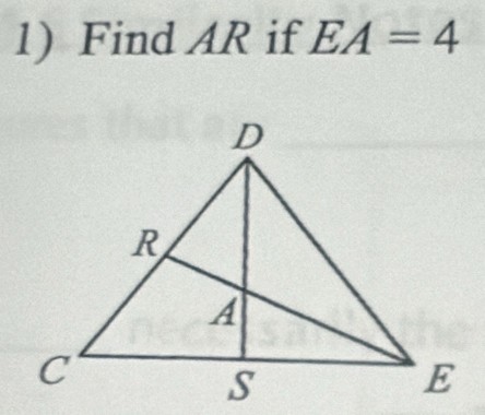 Find AR if EA=4