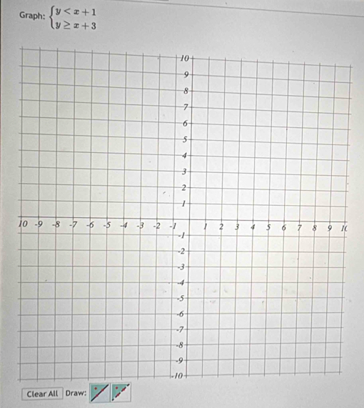 Graph: beginarrayl y
11 
Clear All Draw: