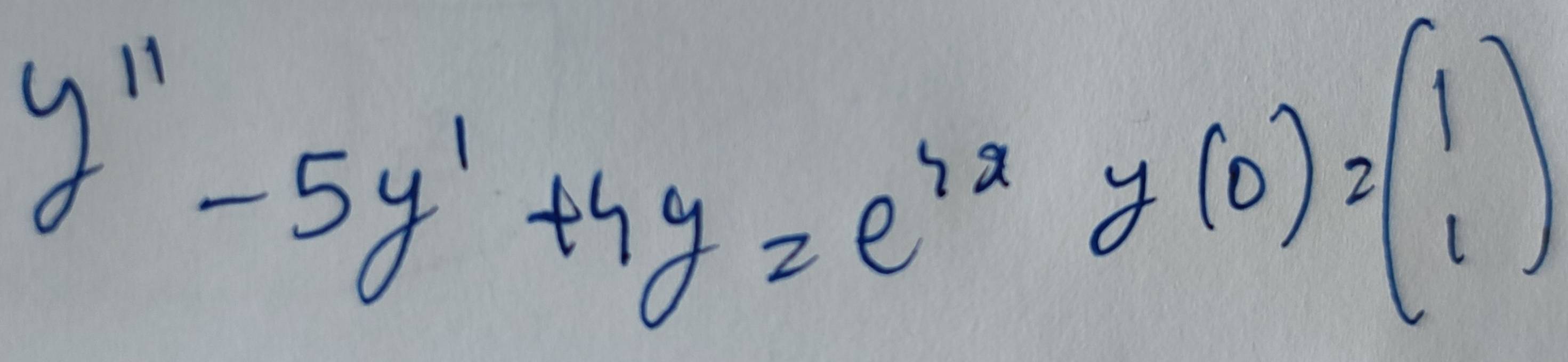 y''-5y'+4y=e^(4x)y(0)=y(1)