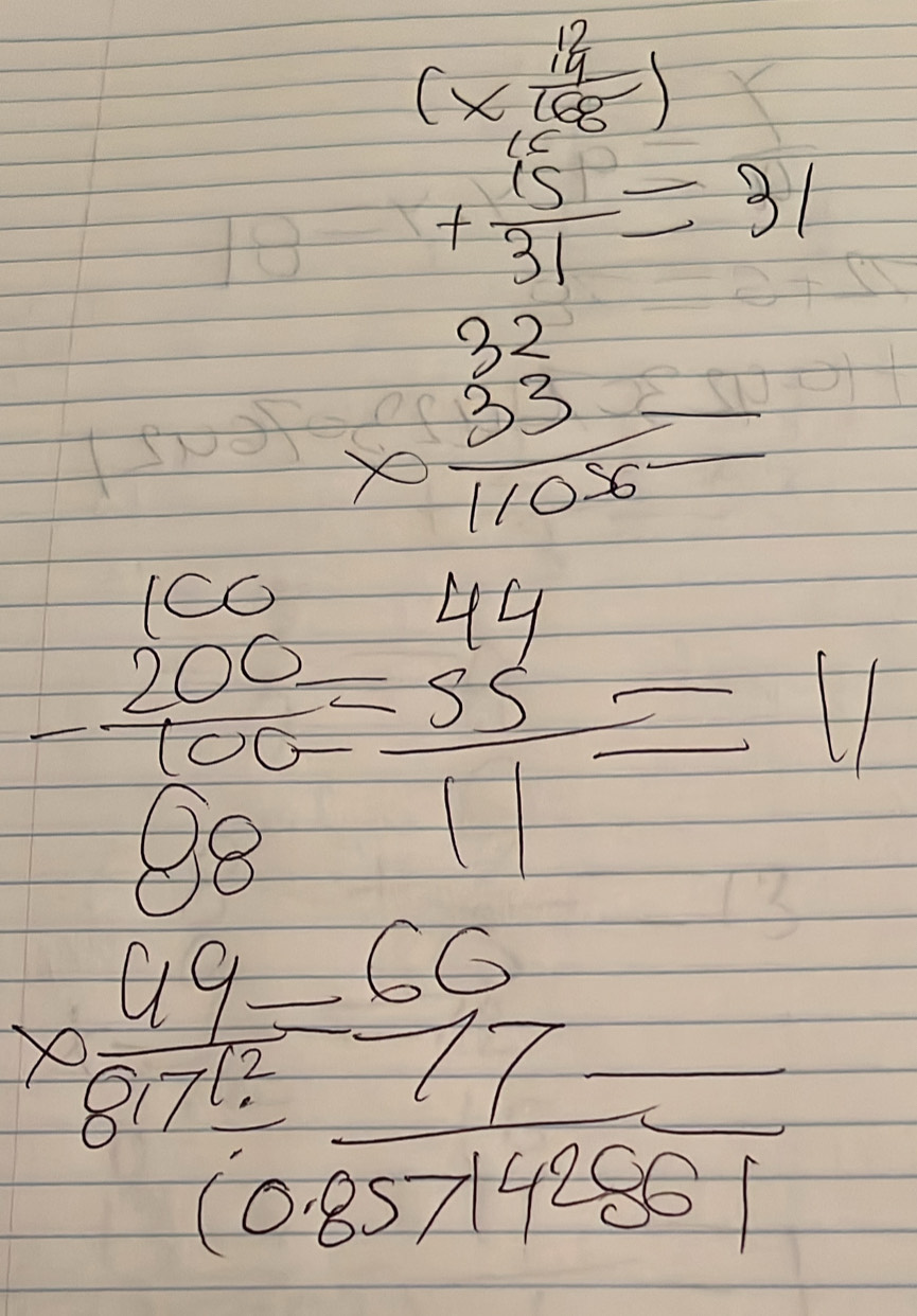 beginarrayr 32 * 33 hline 1106frac frac 
beginarrayr 155 =frac frac -1/25/4 frac 1/2=frac 1/2
beginarrayr 66 * 96endarray =beginarrayr 66 -77 hline 1085* 44.56endarray =frac 1