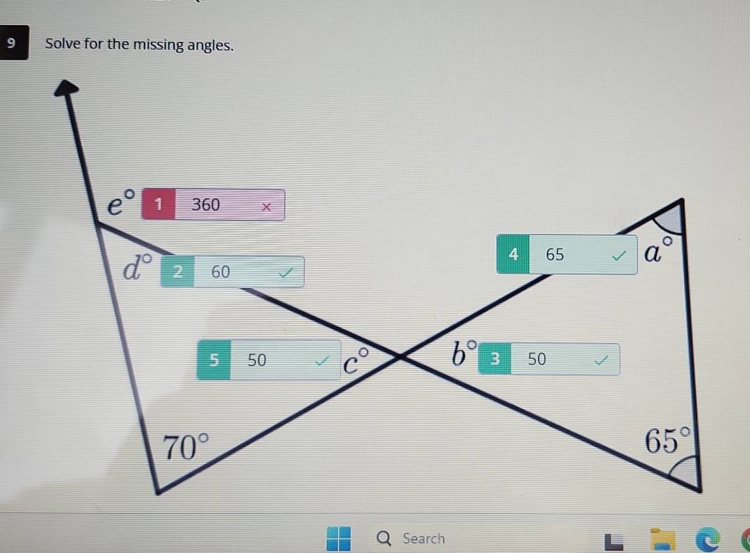 Solve for the missing angles.
Search