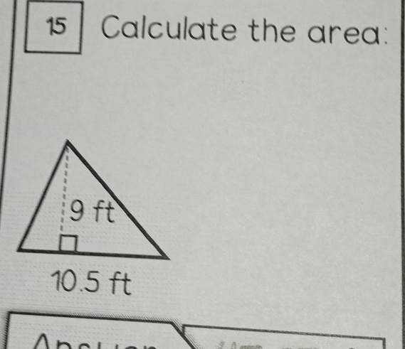 Calculate the area: 
I