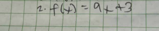 f(x)=9x+3