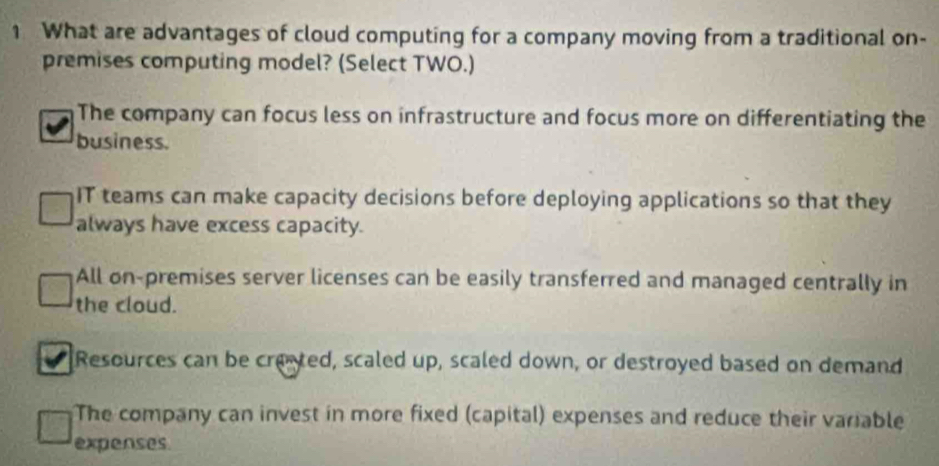 Solved: What are advantages of cloud computing for a company moving ...