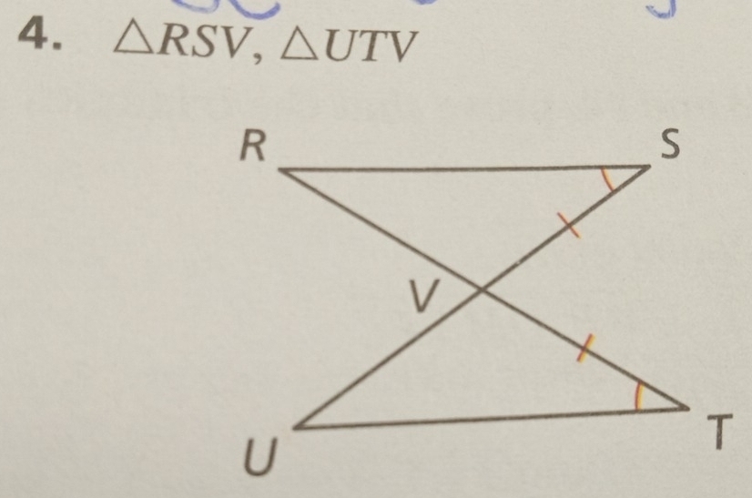 △ RSV, △ UTV