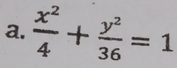  x^2/4 + y^2/36 =1