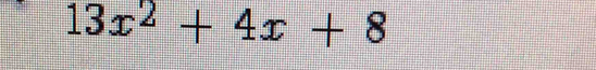 13x^2+4x+8