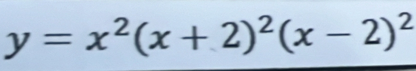 y=x^2(x+2)^2(x-2)^2