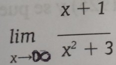 limlimits _xto ∈fty  (x+1)/x^2+3 