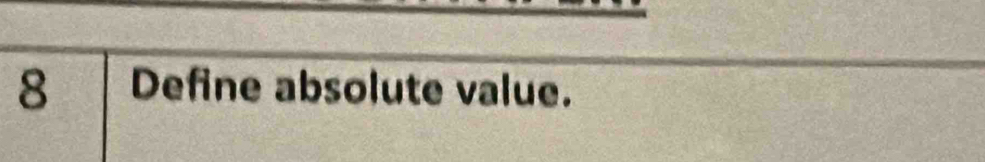 Define absolute value.