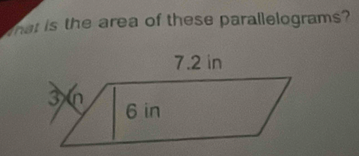 het is the area of these parallelograms?